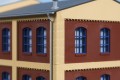 Corner pillars for the upper storey yelow